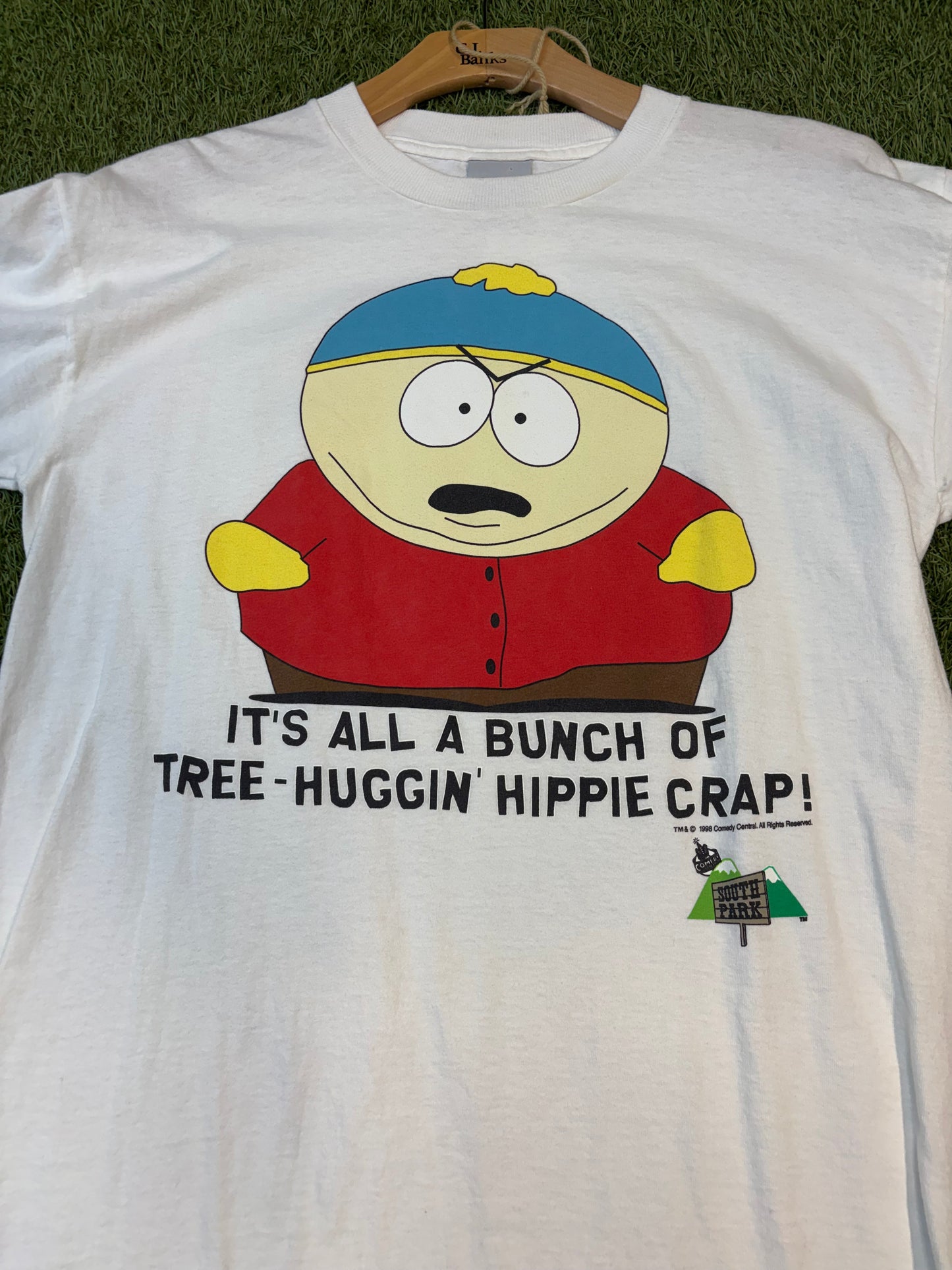 Vintage 1998 Cartman South Park Hippie Graphic Promo Tee