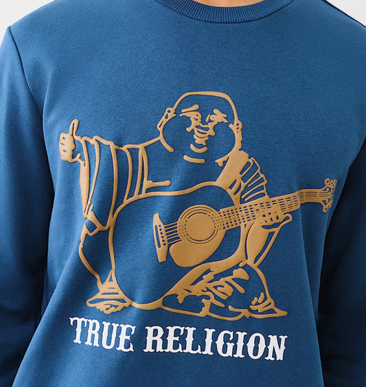 True Religion Buddha Puff Print Crewneck