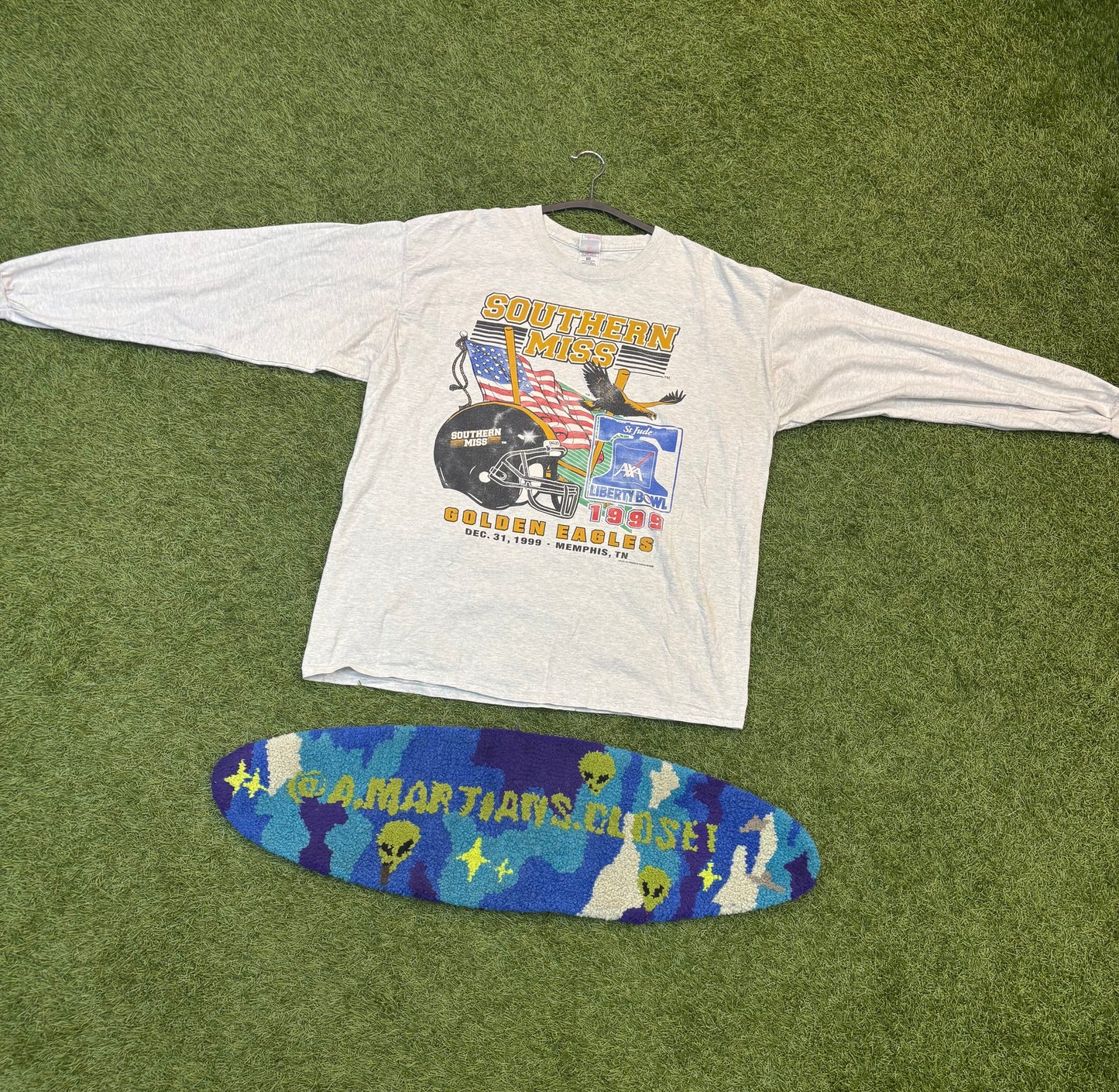 Vintage 1999 Southern Miss Golden Eagle Liberty Bowl Long Sleeve Tee