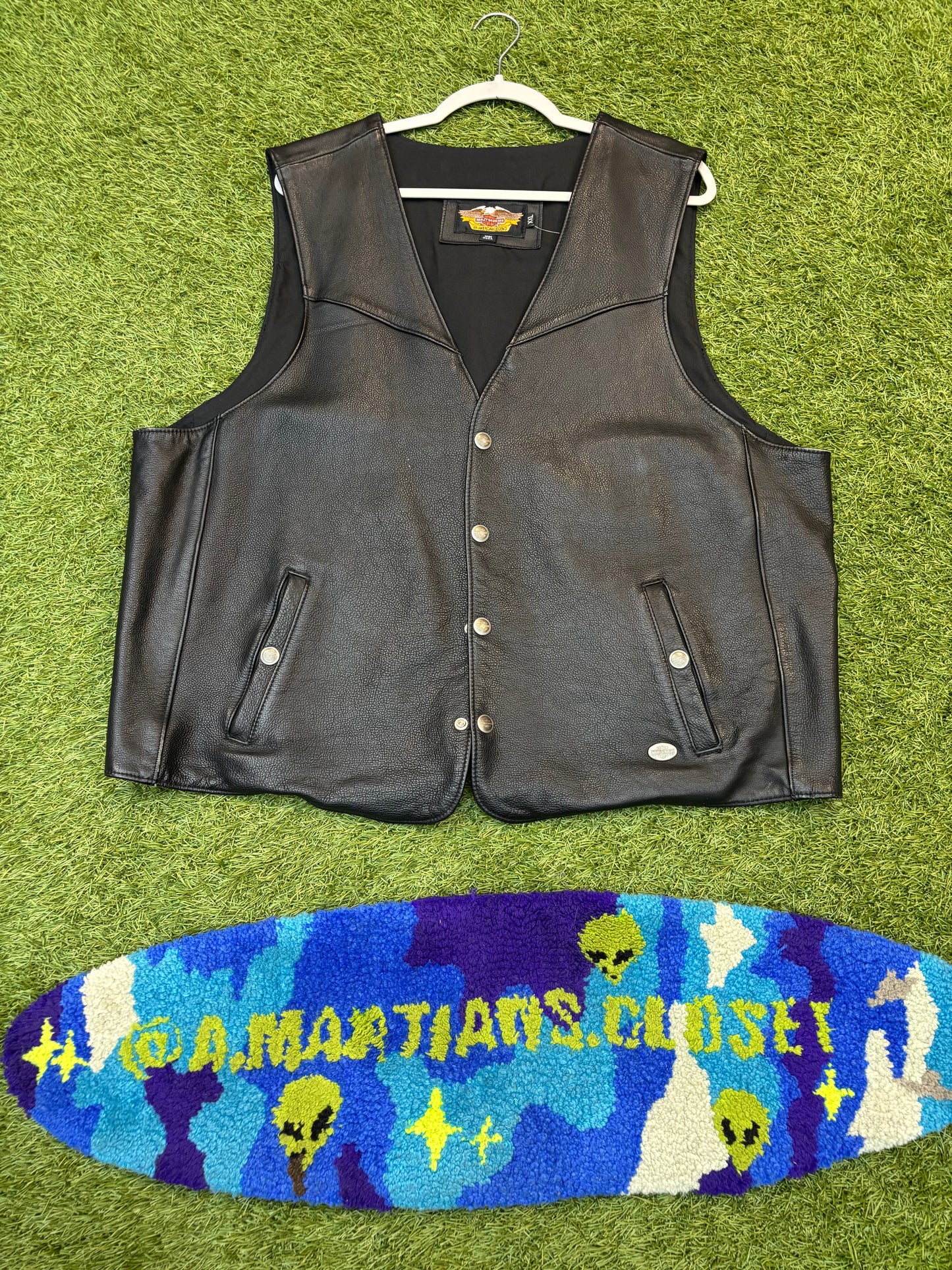 Vintage Harley Davidson Leather Vest