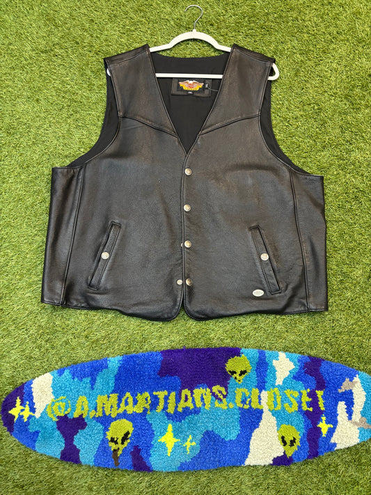 Vintage Harley Davidson Leather Vest