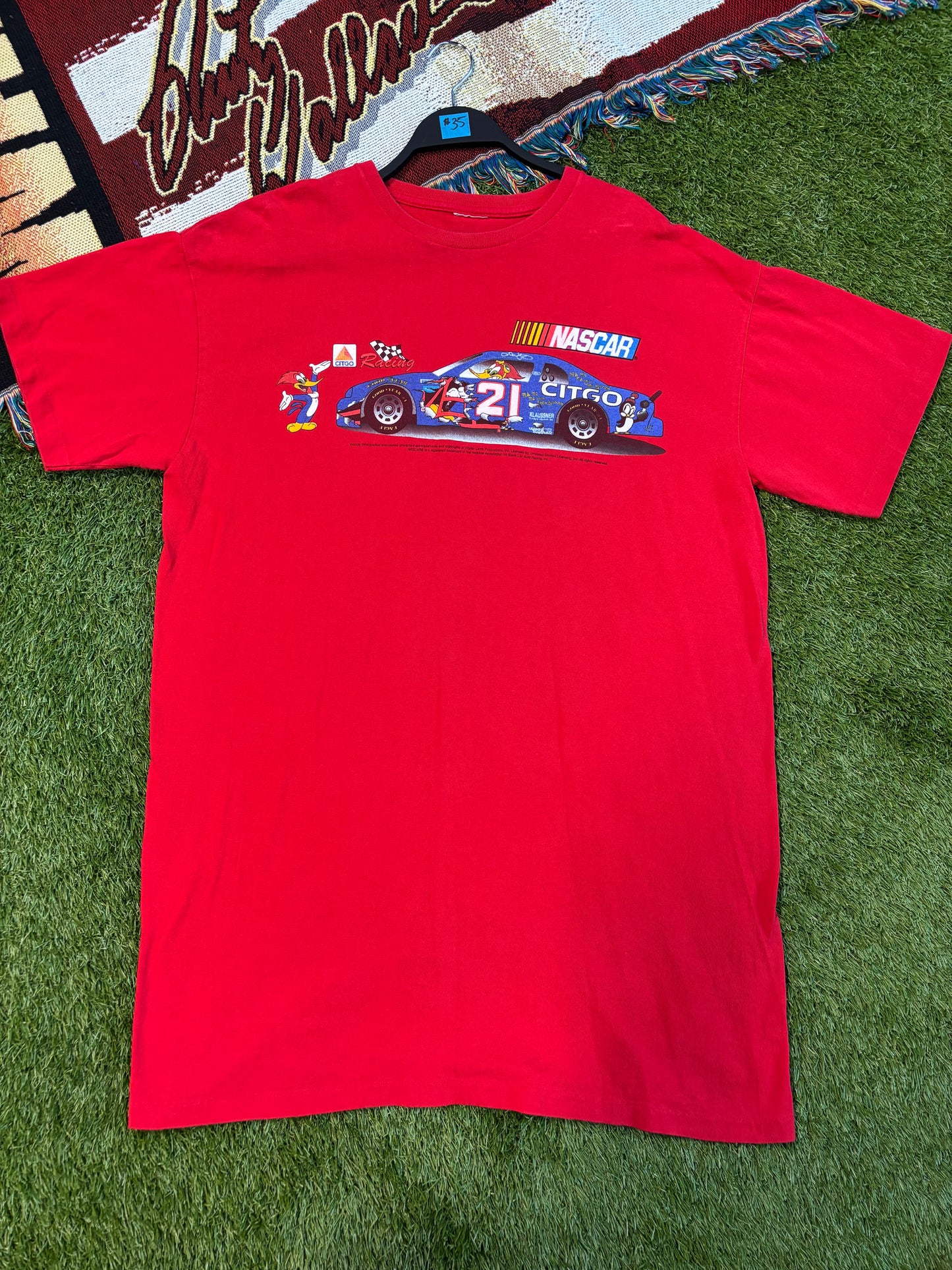90s Single Stitch Woody The Woodpecker Citgo Racing NASCAR T-Shirt Size 2XL