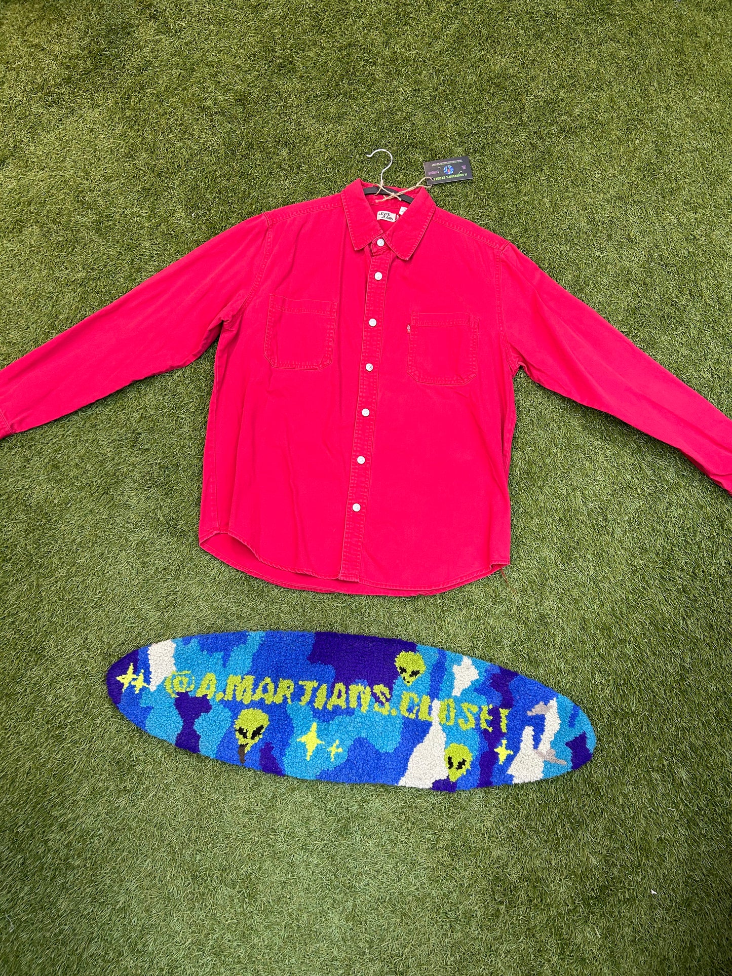 Vintage Levi’s Red Denim Button Down Shirt