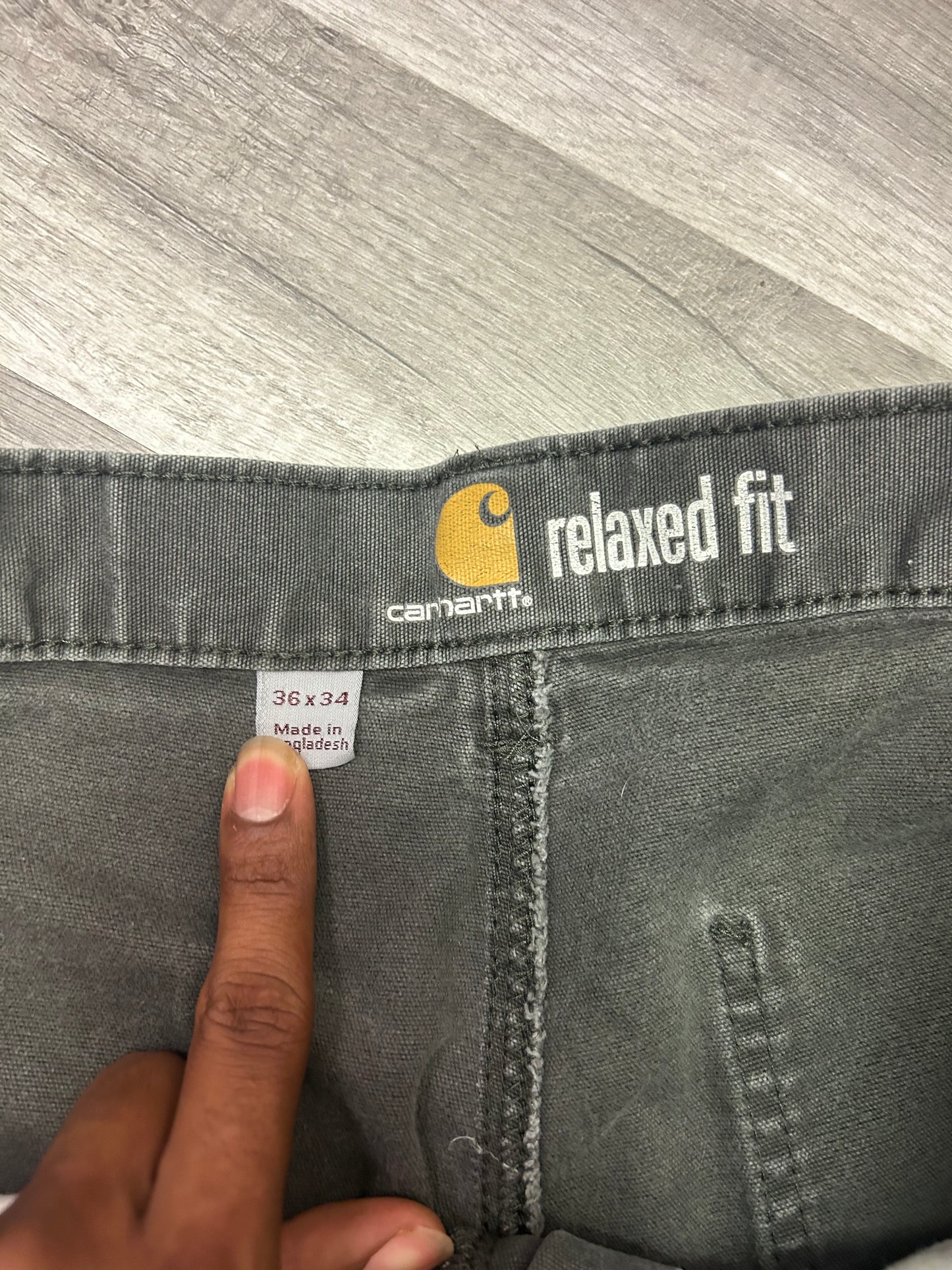 Retro Style Carhartt Relaxed Fit Grey Fade Jeans