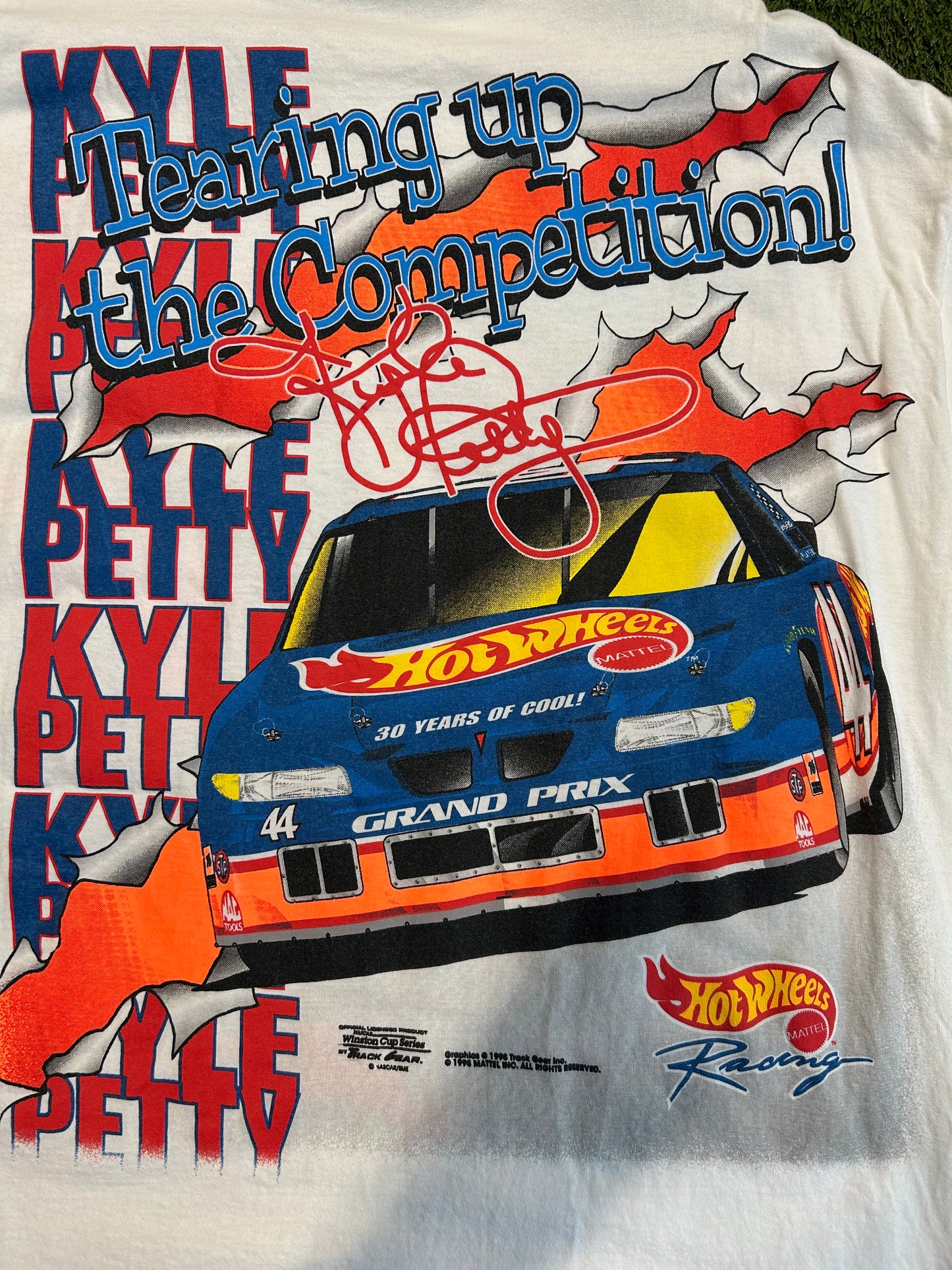 Rare Vintage 1998 Kyle Petty #44 Hot Wheels NASCAR Tee