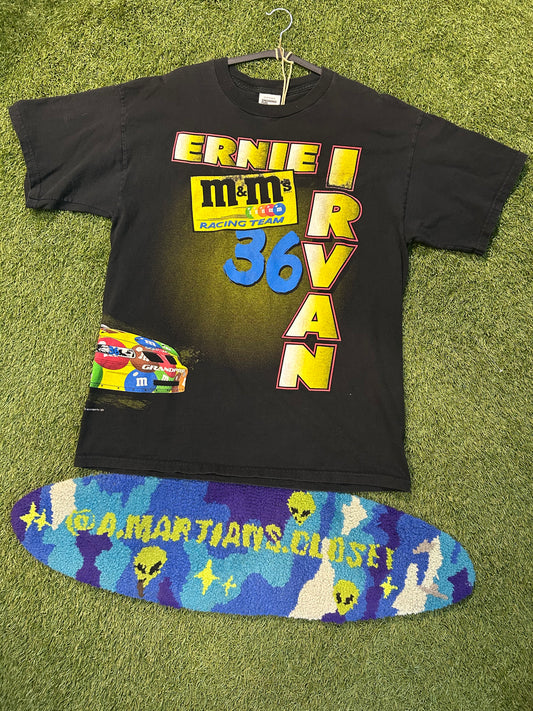 Vintage 1999 Ernie Irvan M&M NASCAR Tee