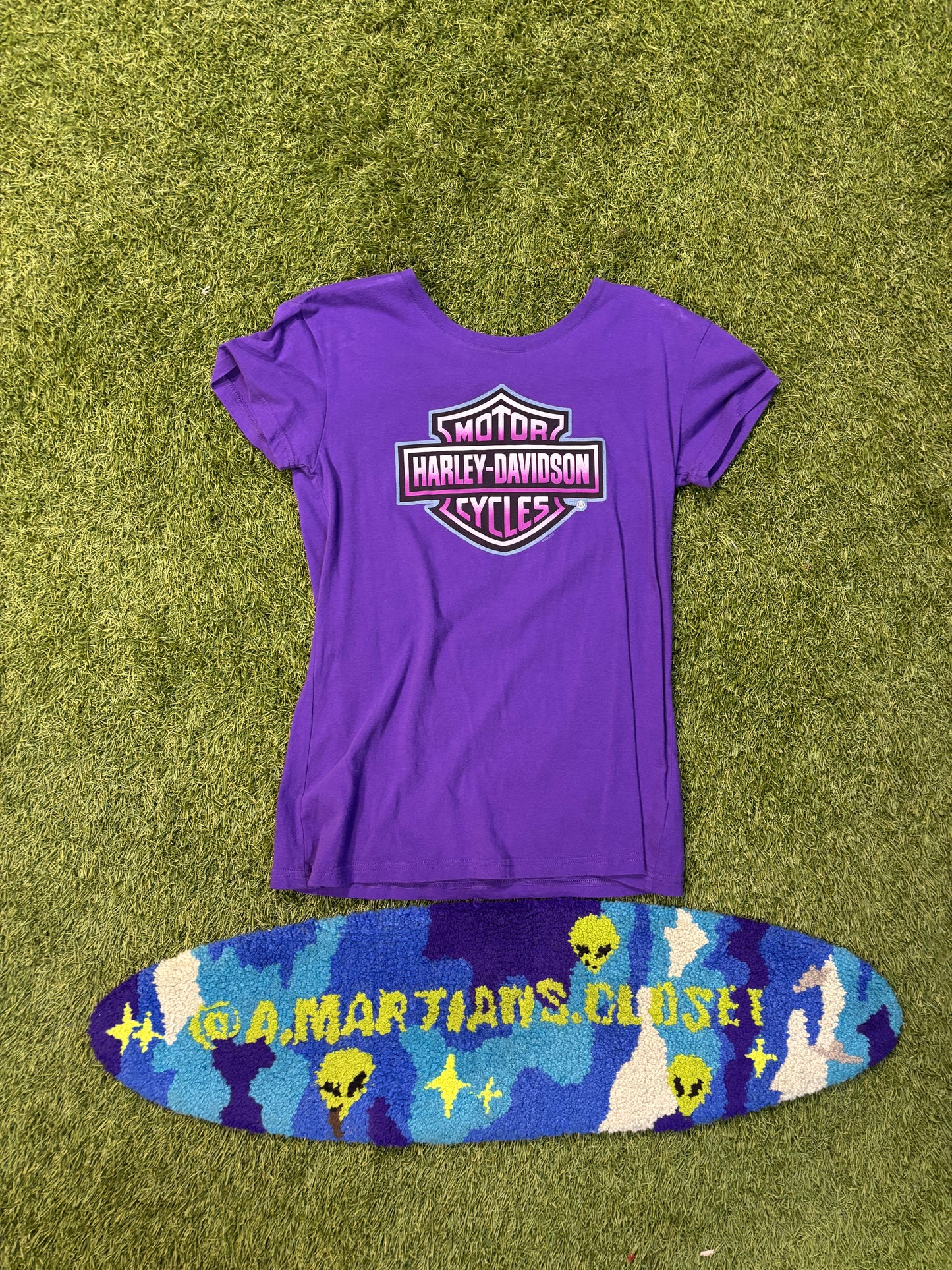 Y2K Womens Purple Harley Davidson Tee