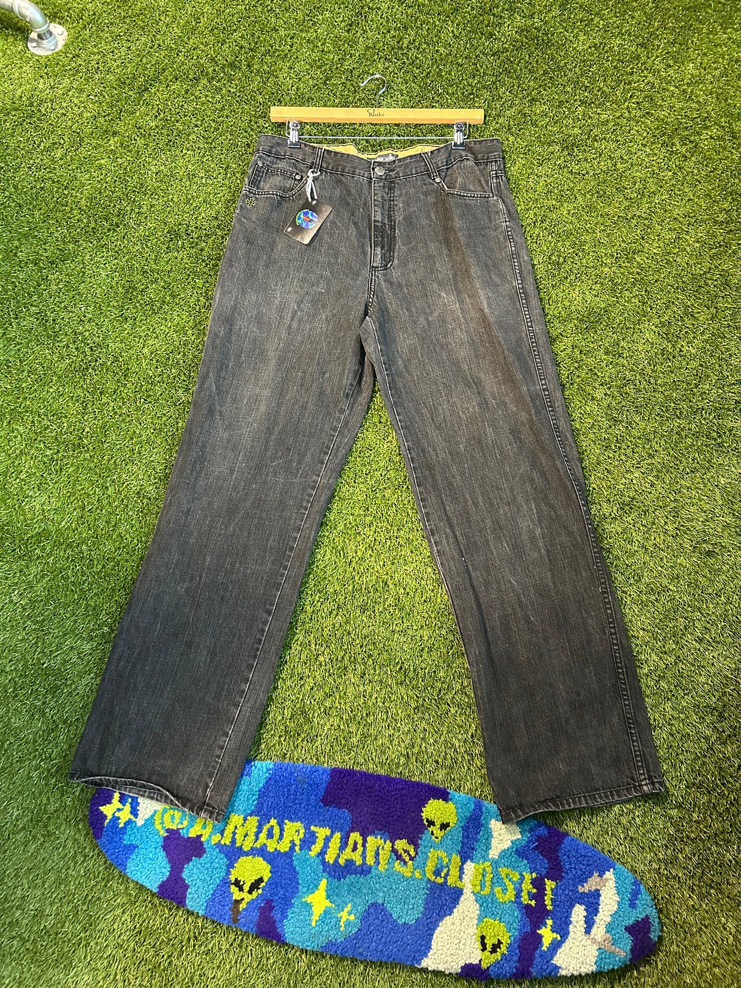Y2K Green Snake Pelle Pelle Denim Jeans