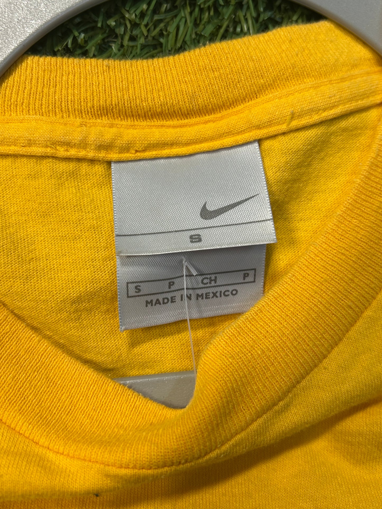 Y2K White Nike On the Yellow & Brown Swoosh