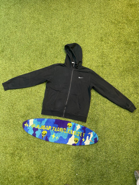 Y2K All Black Nike ZipUp W/Hood