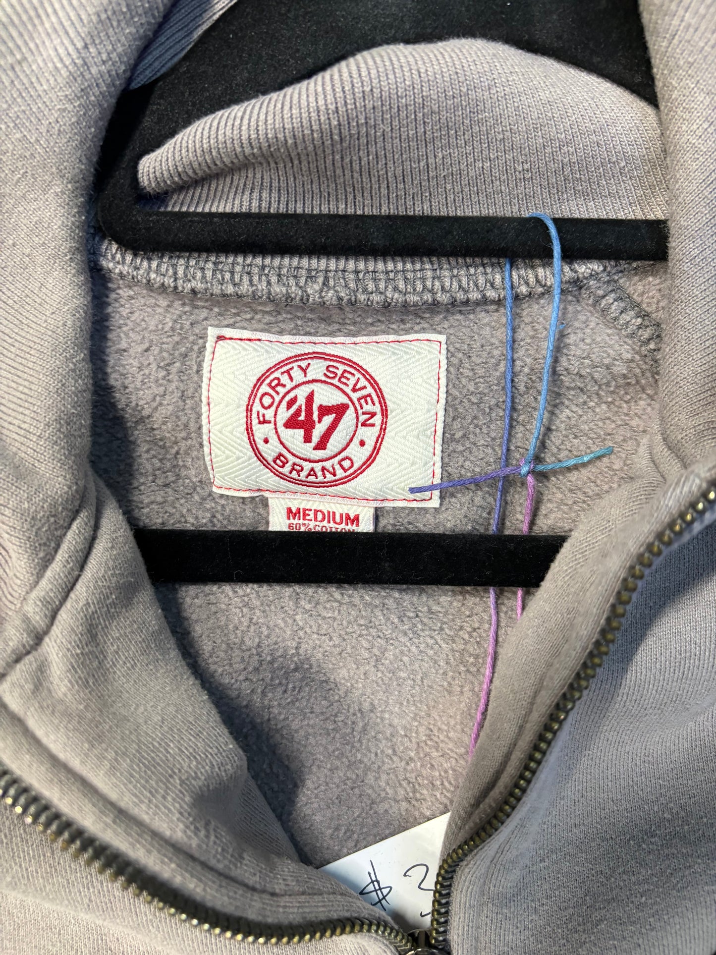 Grey Cleveland Indians 47 Brand Quarter Zip sweater Size Medium