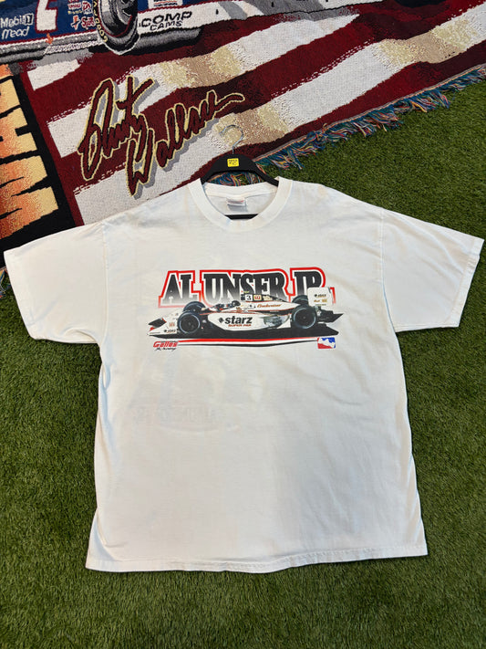 Al Unser Jr Indy Racing League T-Shirt Size XL Hanes Comfort Tag