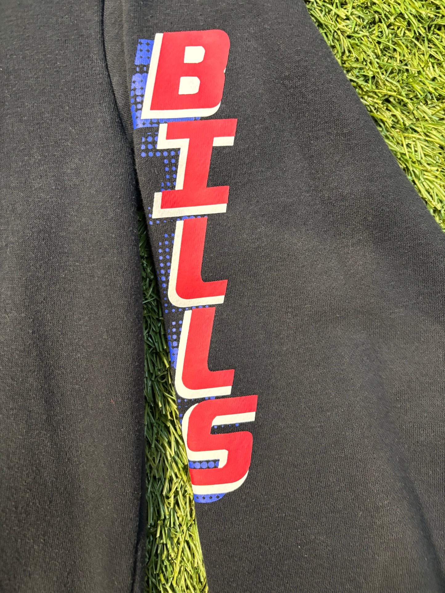 Black Buffalo Bills Mitchell & Ness Throwbacks Hoodie Kids Size Large 14/16