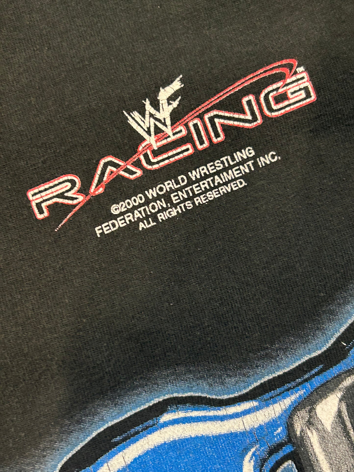 Y2K The Rock WWF Big Bull Racing Tee