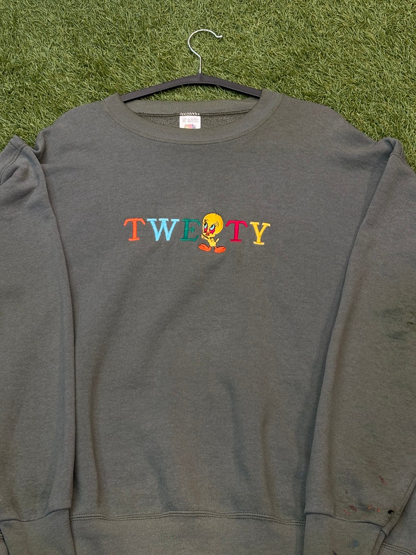 Embroidered Tweety Sweatshirt