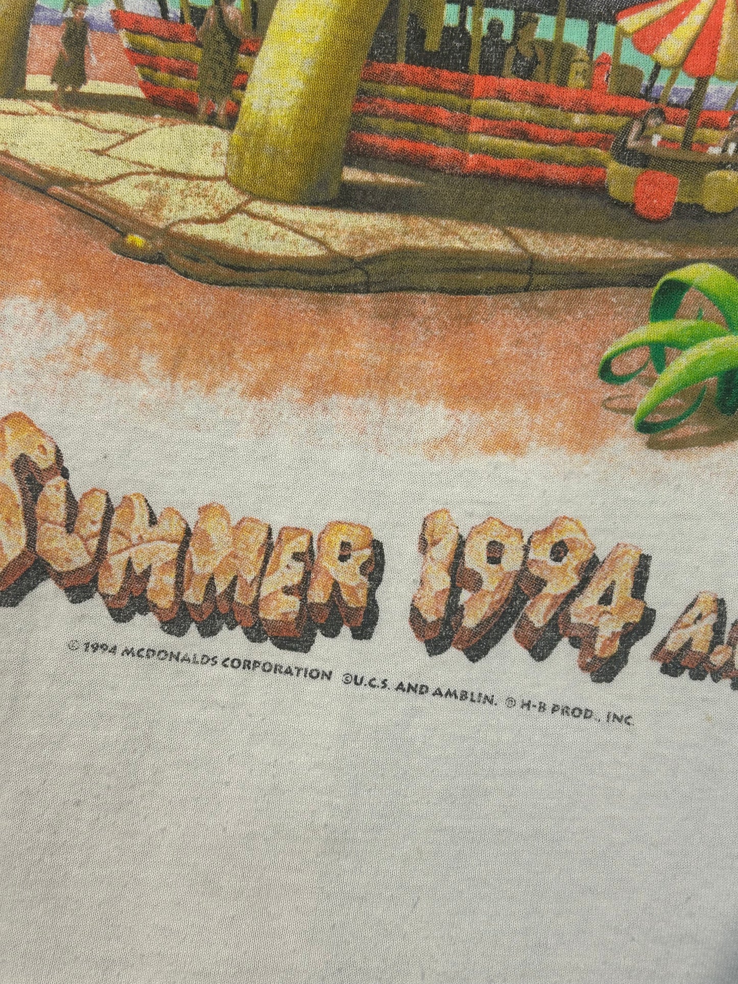 Vintage 1994 McDonalds Flintstones Promo Tee