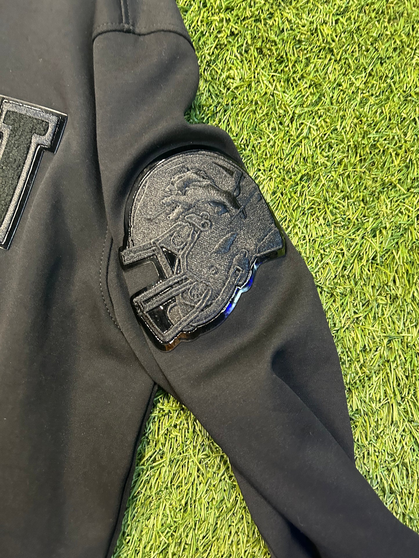 New Age Detroit Lions All Black on Black Hoodie