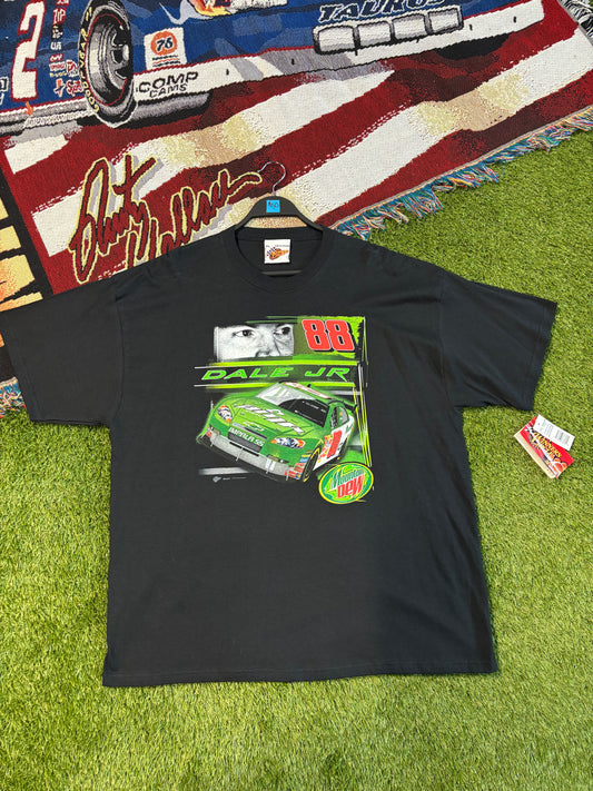 2009 Dead stock Dale Jr Mountain Dew Amp energy NASCAR T-Shirt Size 2XL Winners Circle Tag