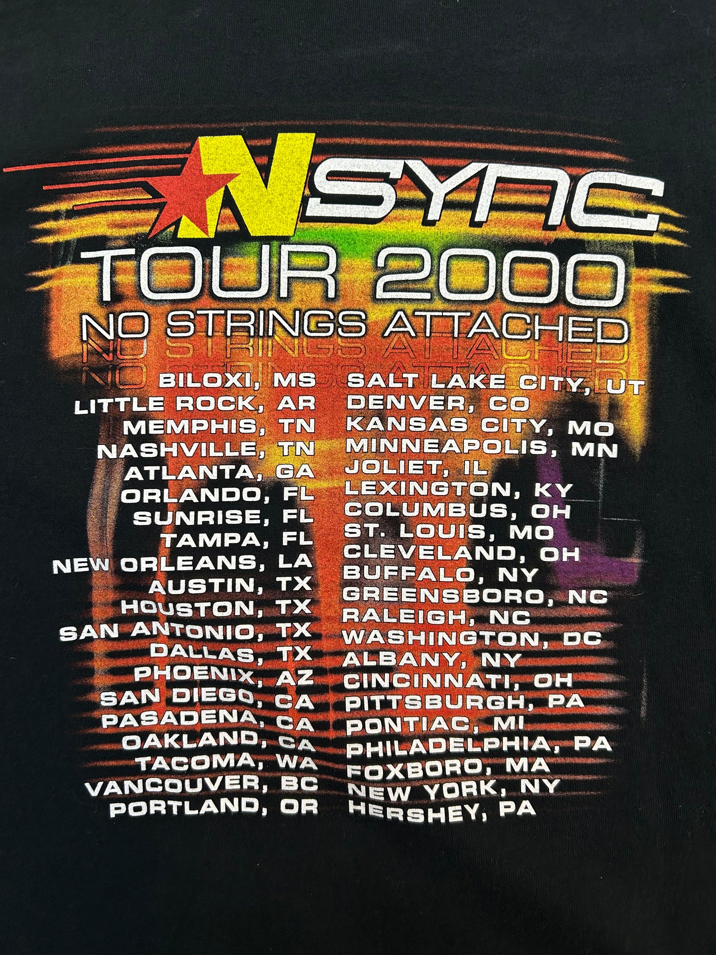 2000 NSYNC No Strings Attached Tour Tee