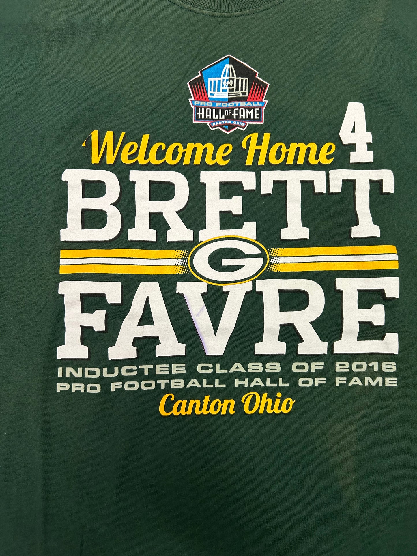 Vintage 2016 Brett Farve Hall Of Fame Tee