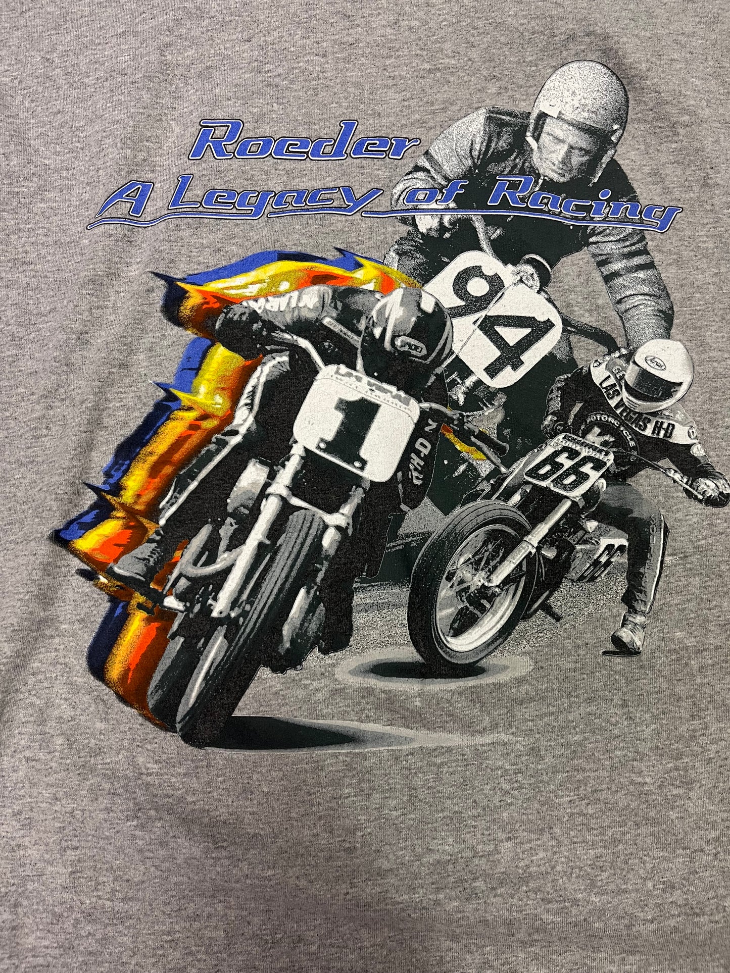 Rare Vintage 90s Roeder Harley Davidson A Legend Of Racing Tee