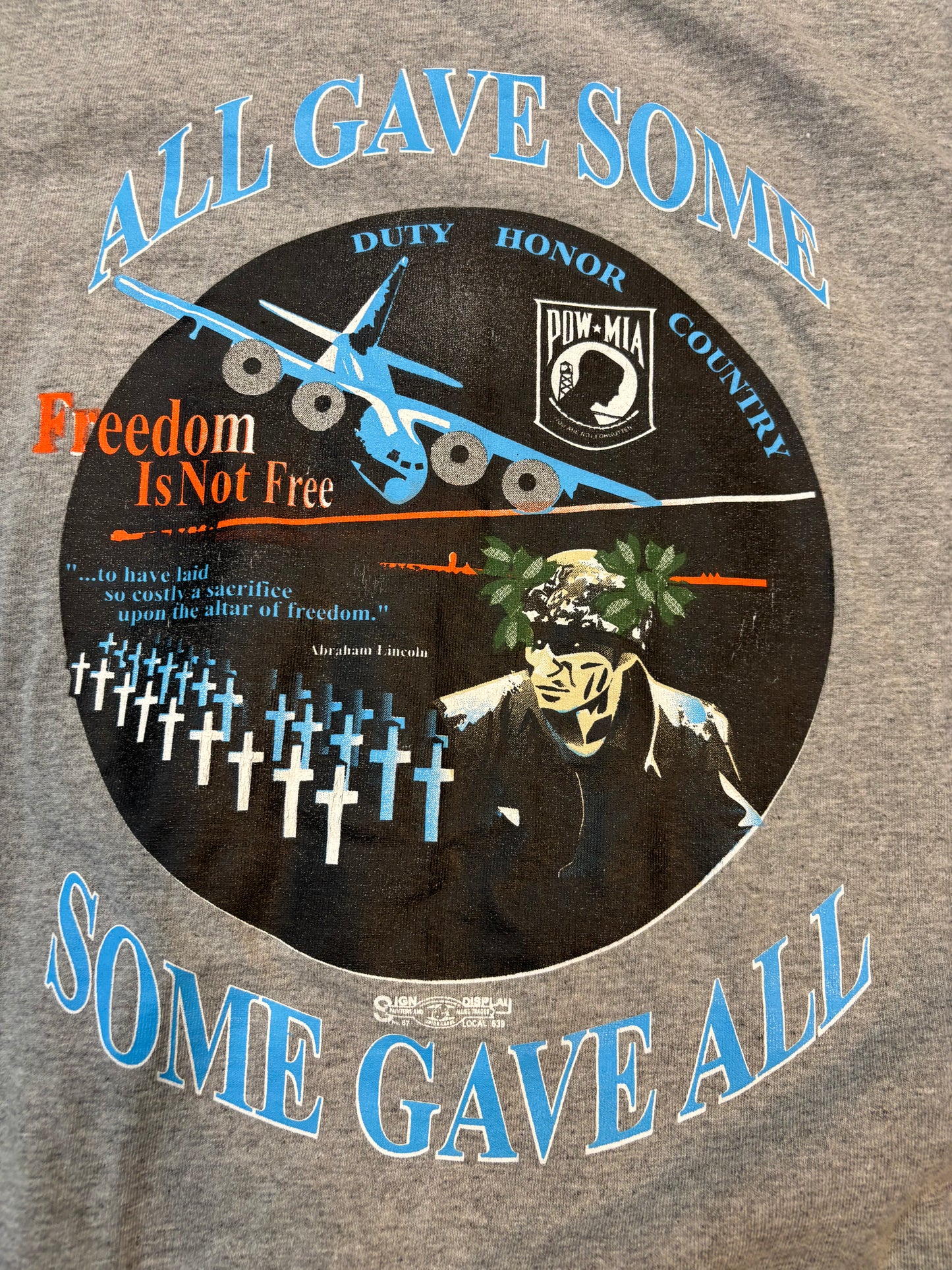 Gray POW-MIA Graphic Tee