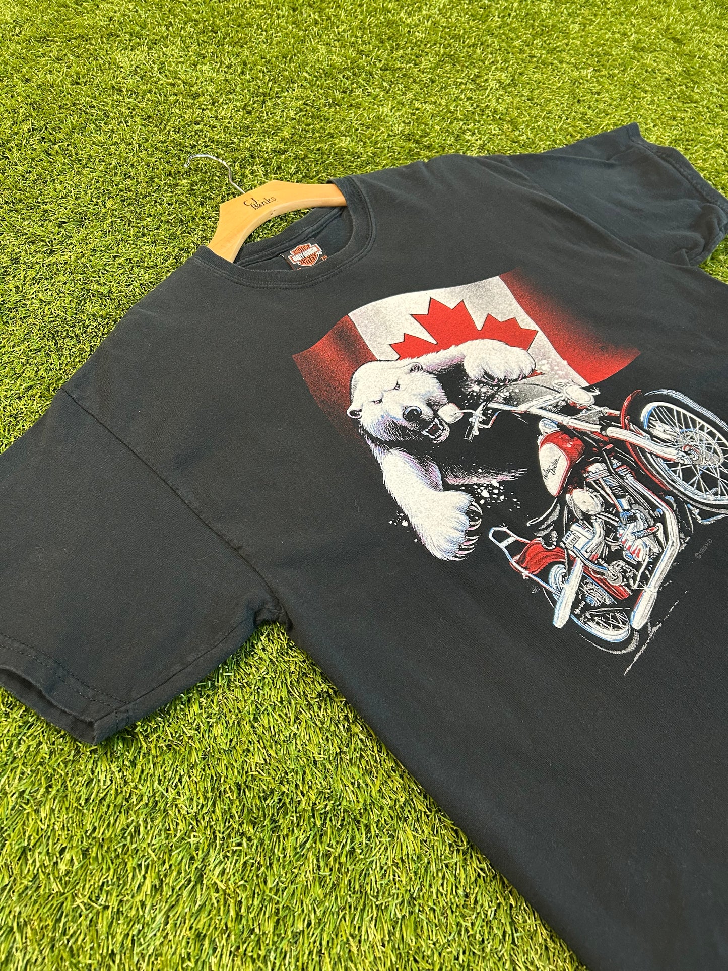 Vintage 1999 Harley Davidson Oshawa Canada Tee