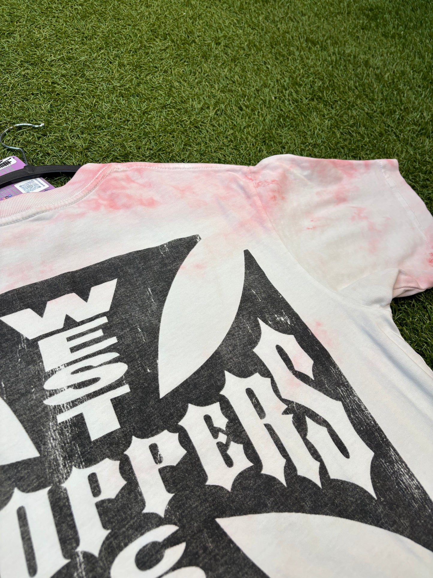 White West Coast Choppers Tee Featuring Red Tie-diy