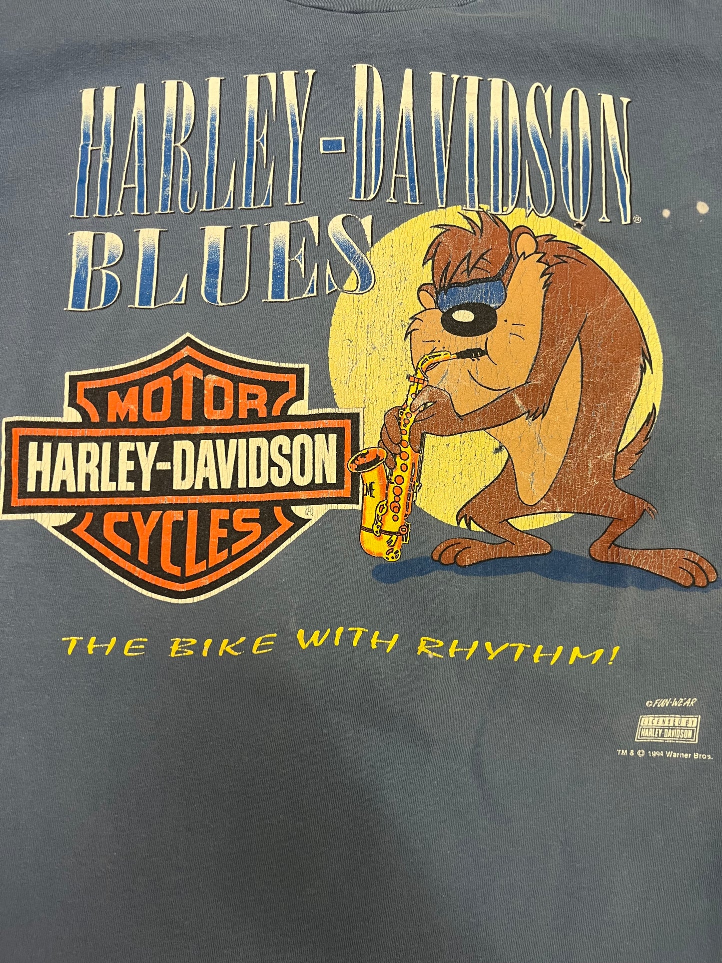 Rare Vintage 1994 Harley Davidson x Warner Bros Tasmania Devil Tee