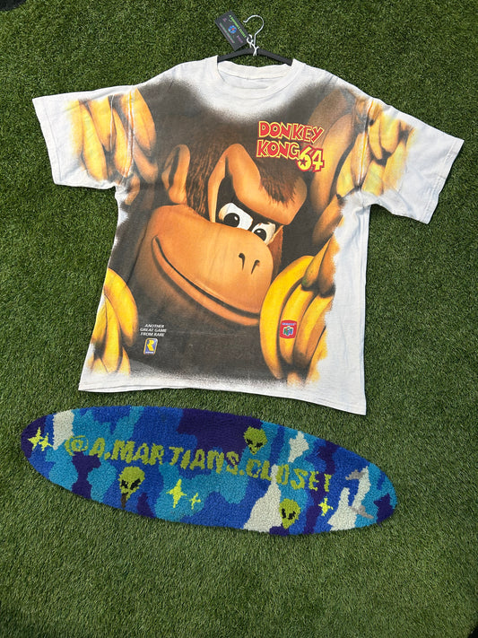 Vintage 1999 Donkey Kong Nintendo 64 AOP Preorder Promo Tee