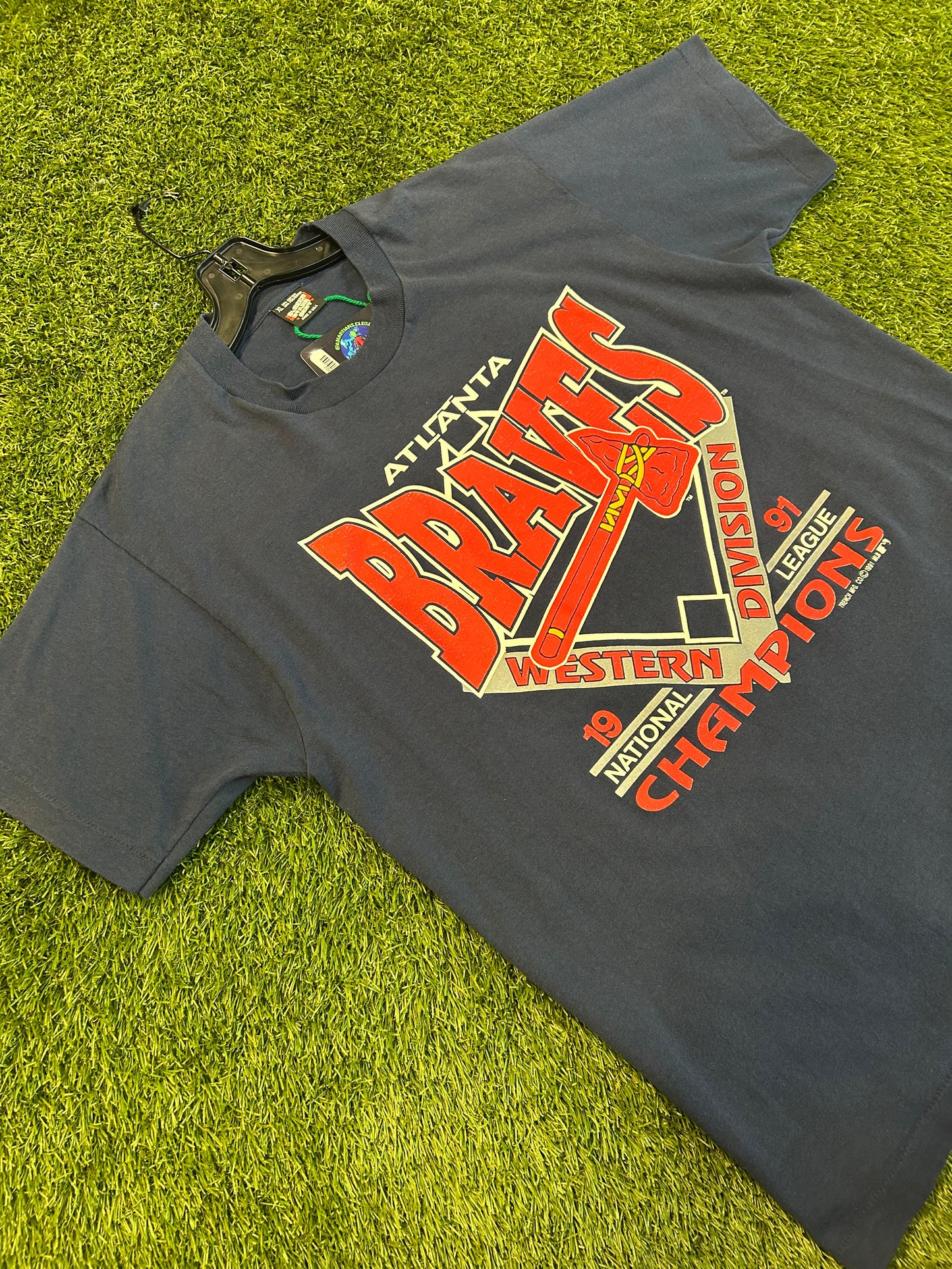 Vintage 1991 Atlanta Braves Western Division ChampionsTee