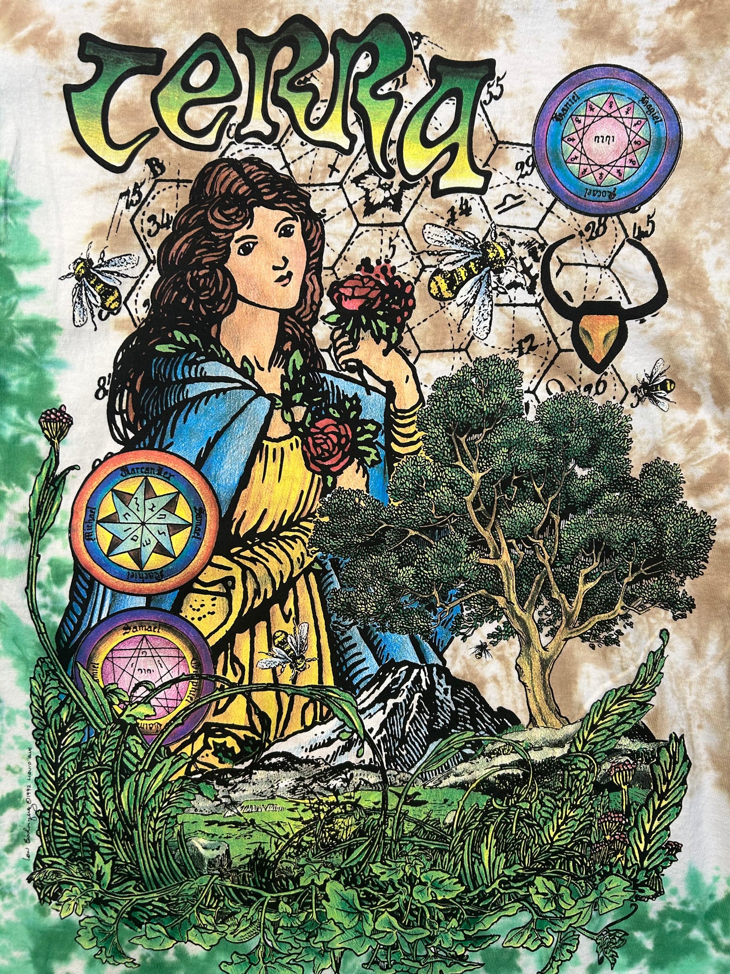 Vintage 1992 Ian Bohorquez Terra (Earth Signs) AOP Tee