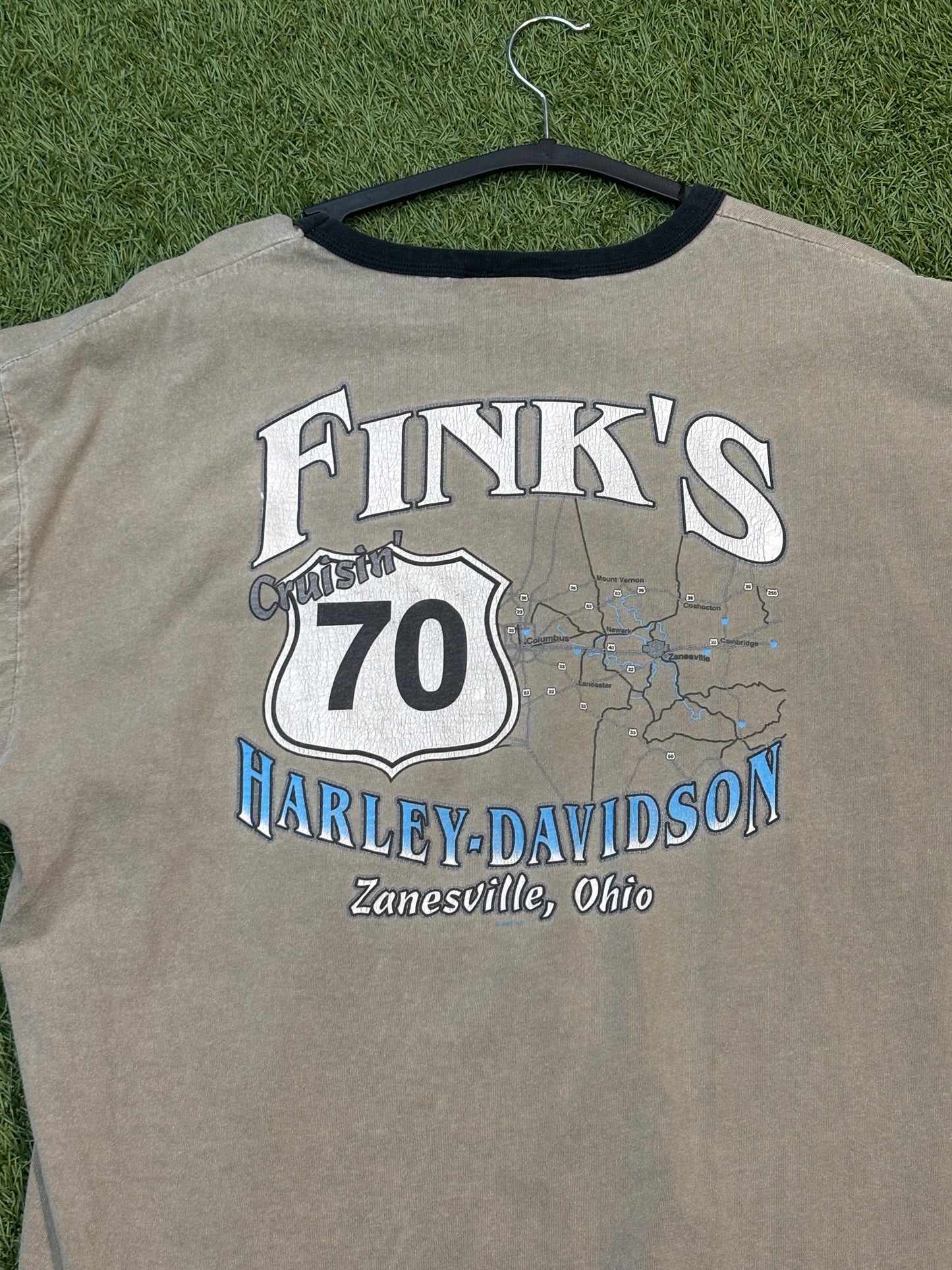 Vintage Harley Davidson Ringer Tee
