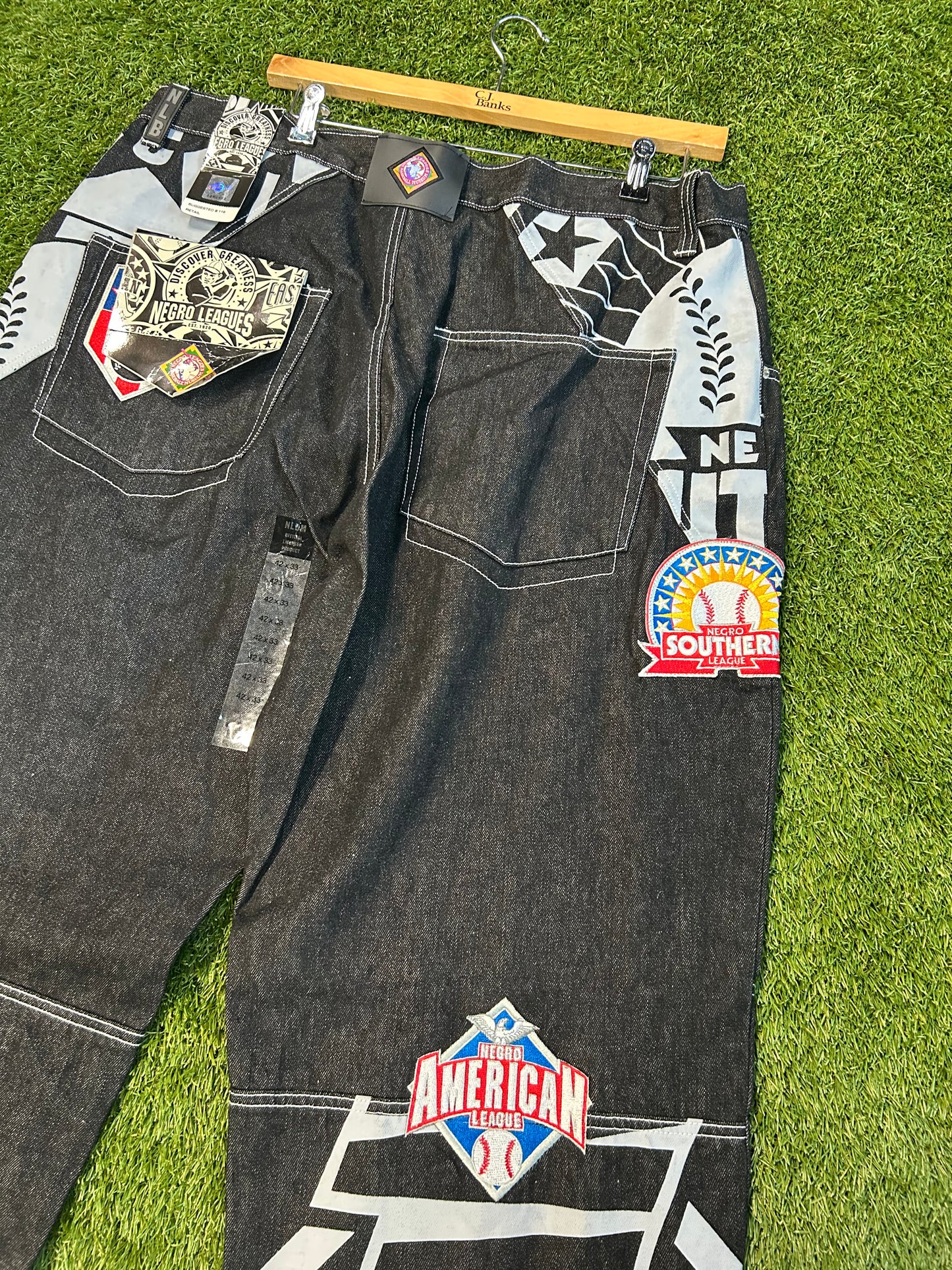 Y2K NLBM Black Denim Embroidered Jacket+Denim Jeans
