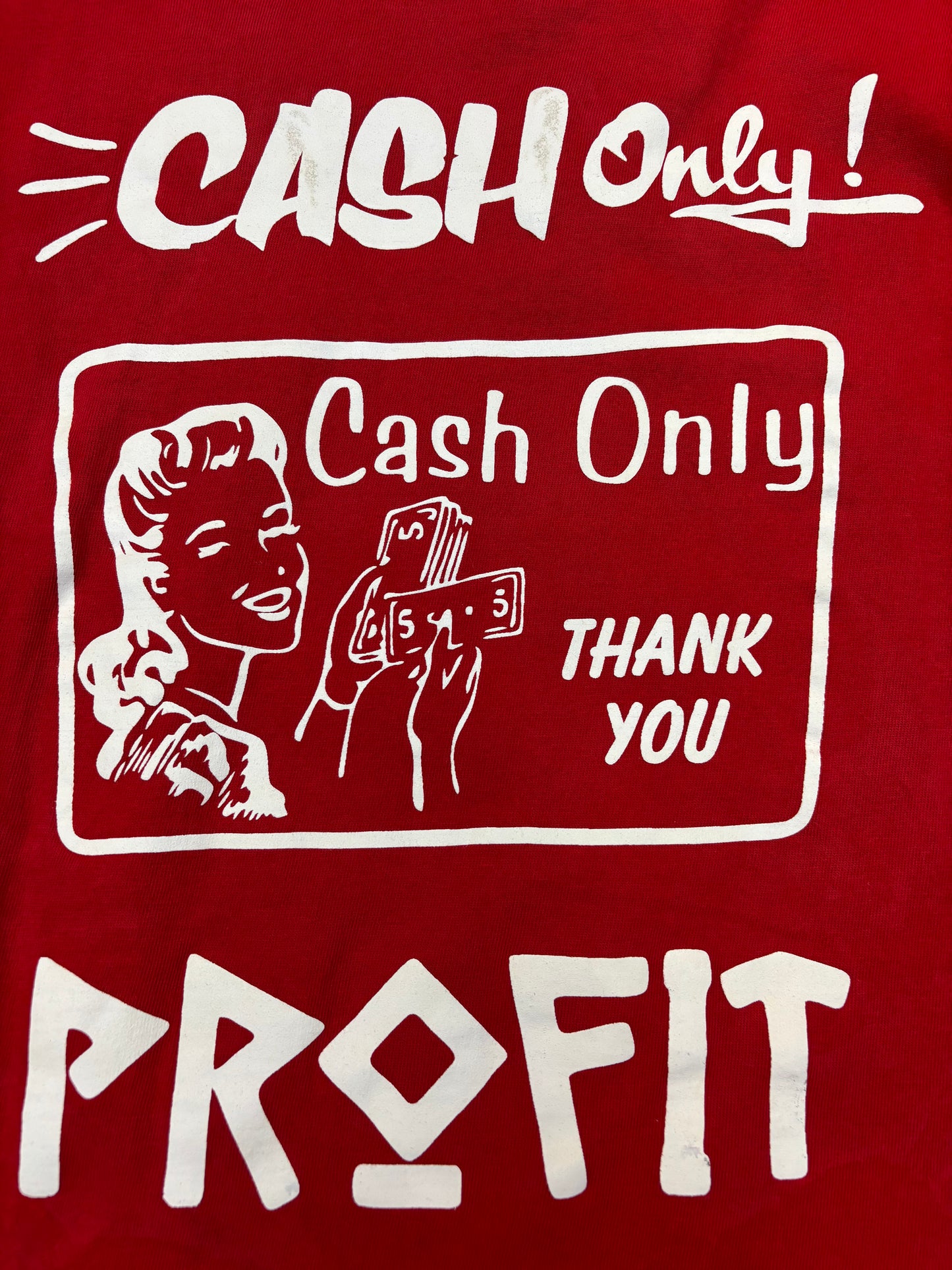 Cash Money" Graphic Red Tee