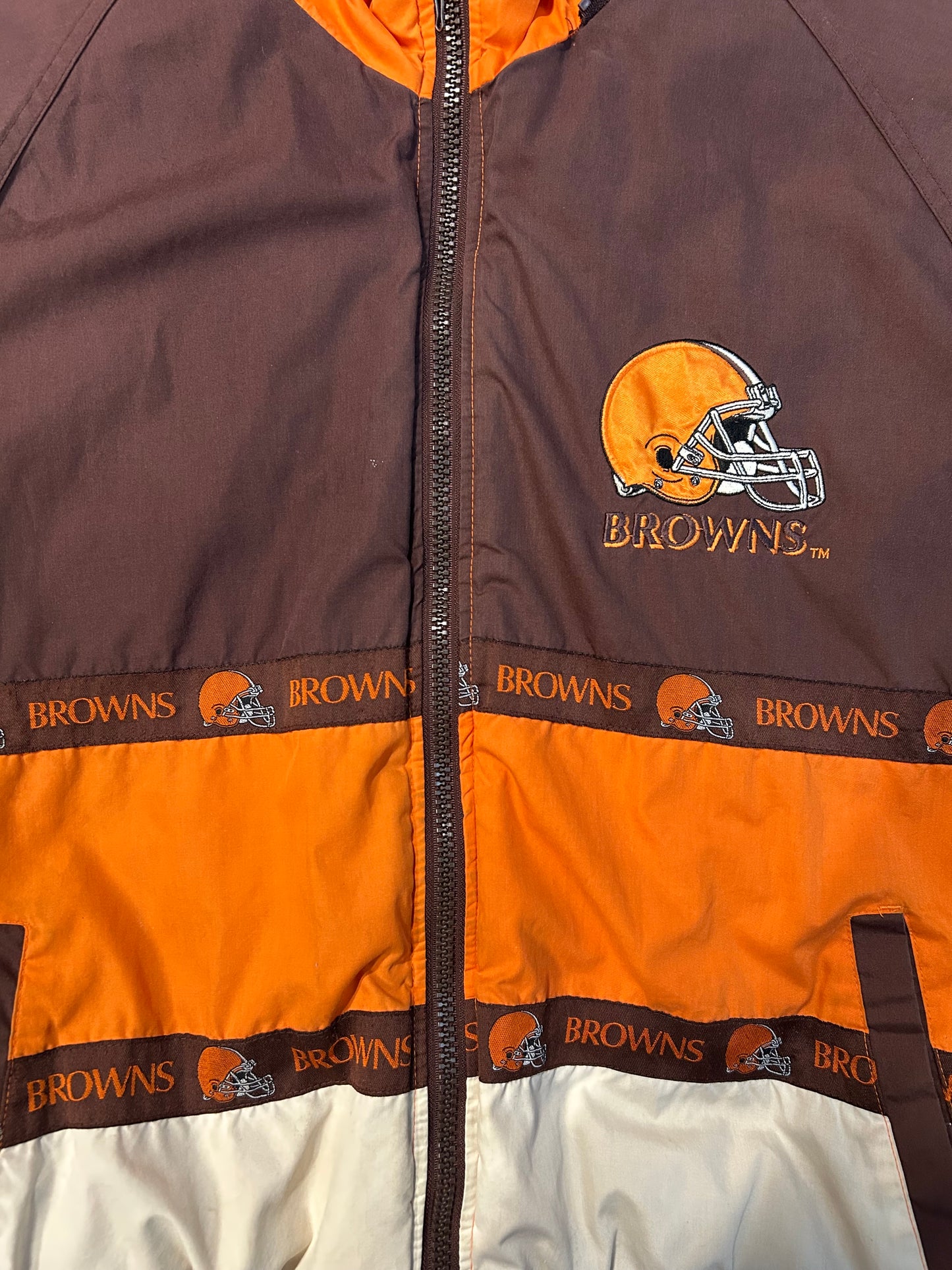 Rare Vintage Pro Player Cleveland Browns NFL Puffer Jacket