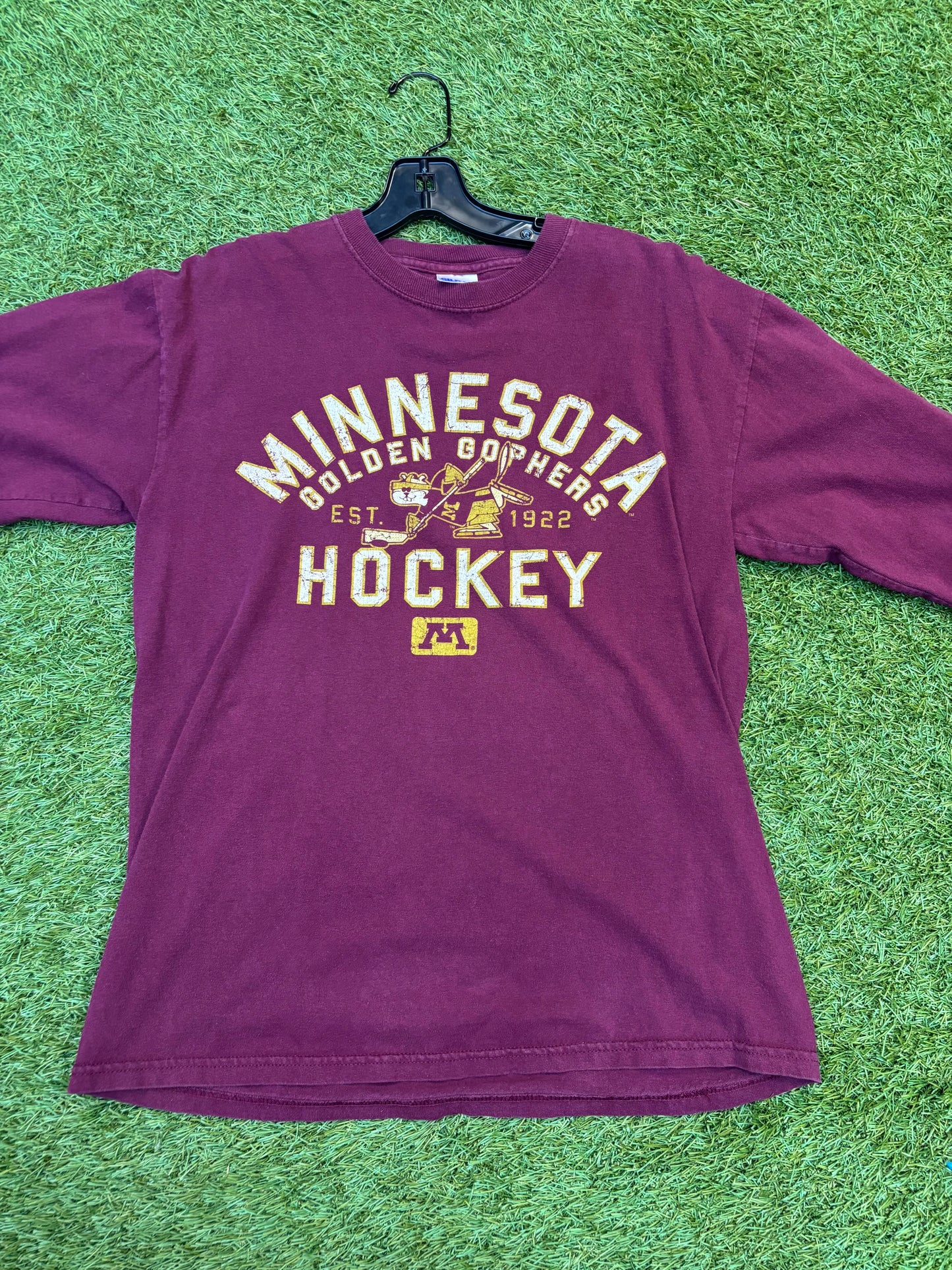 Vintage Maroon Champion Golden Gophers Hockey Long Sleeve Tee