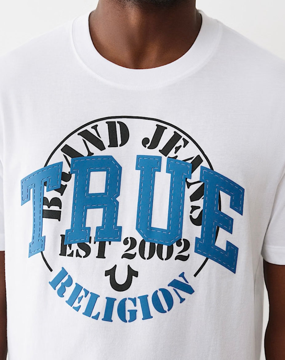 True Religion Logo Stitch Appliqué Tee