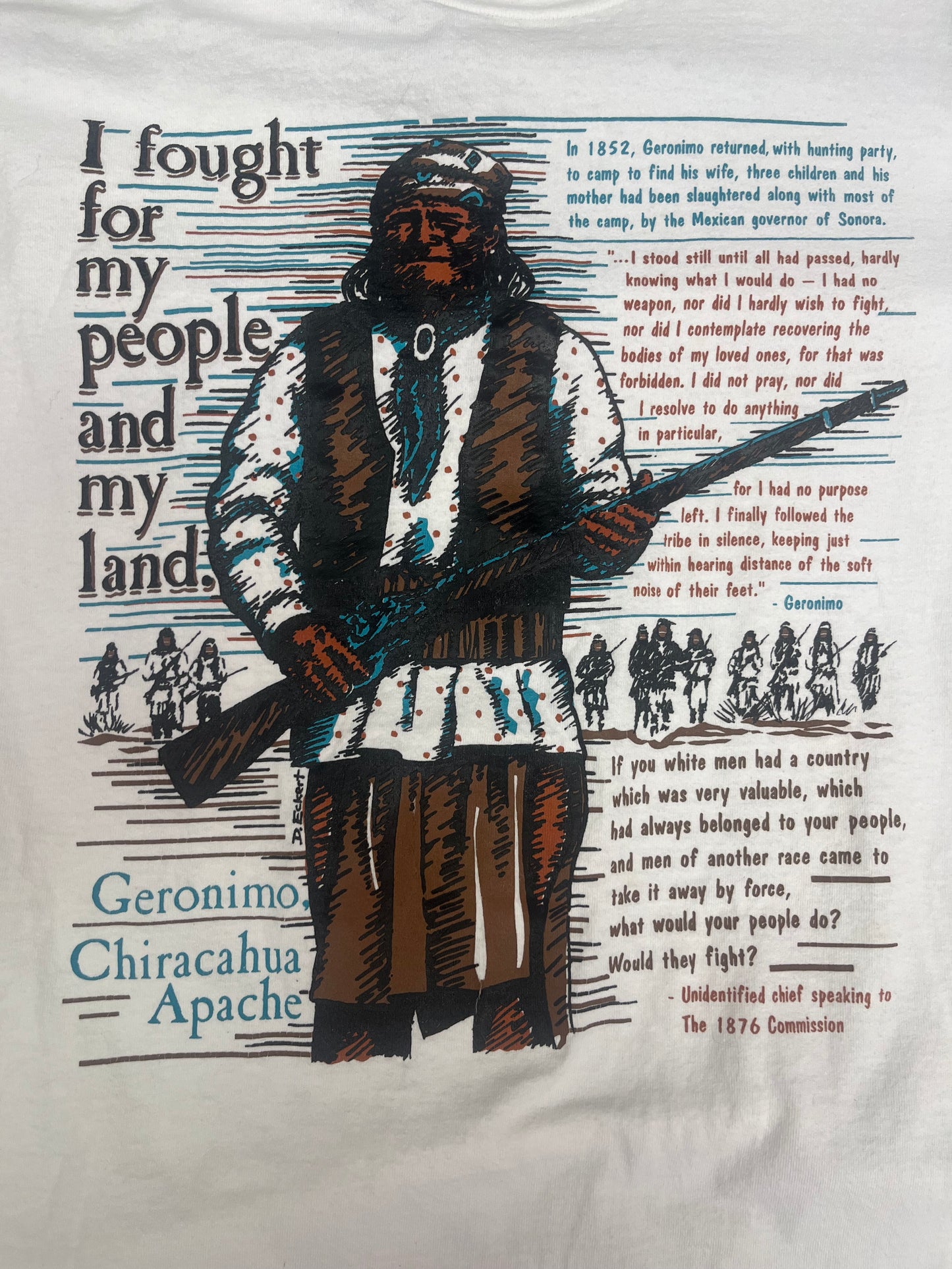 Rare Vintage Geronimo,Chiracahua Apache Tee