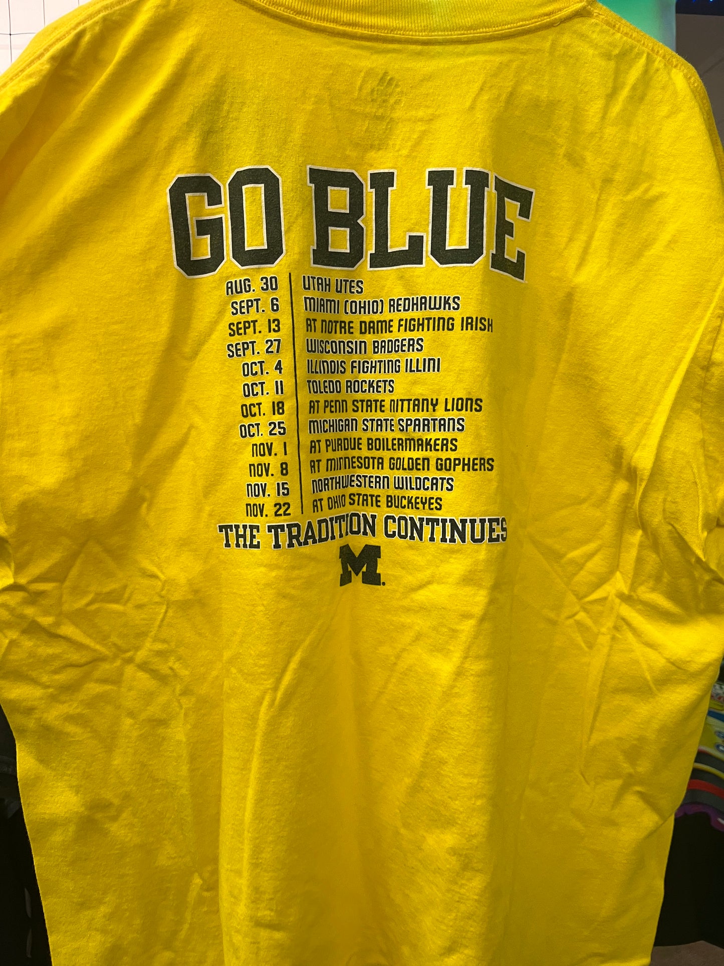 2008 Michigan Schedule T-Shirt