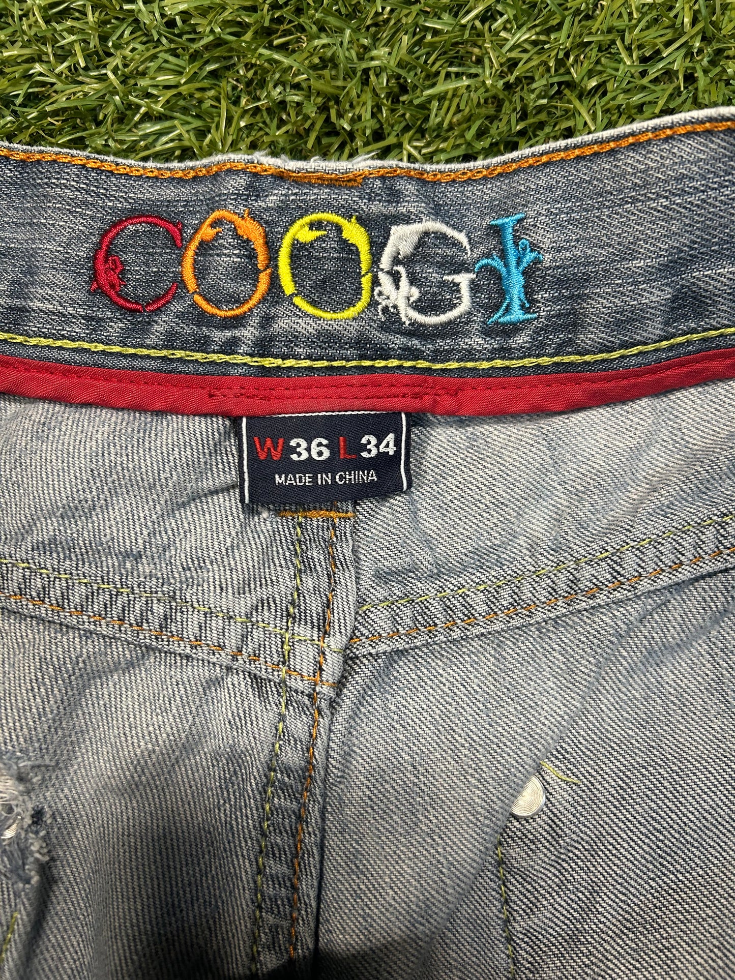 Y2K Coogi Multi Color Big G Jeans