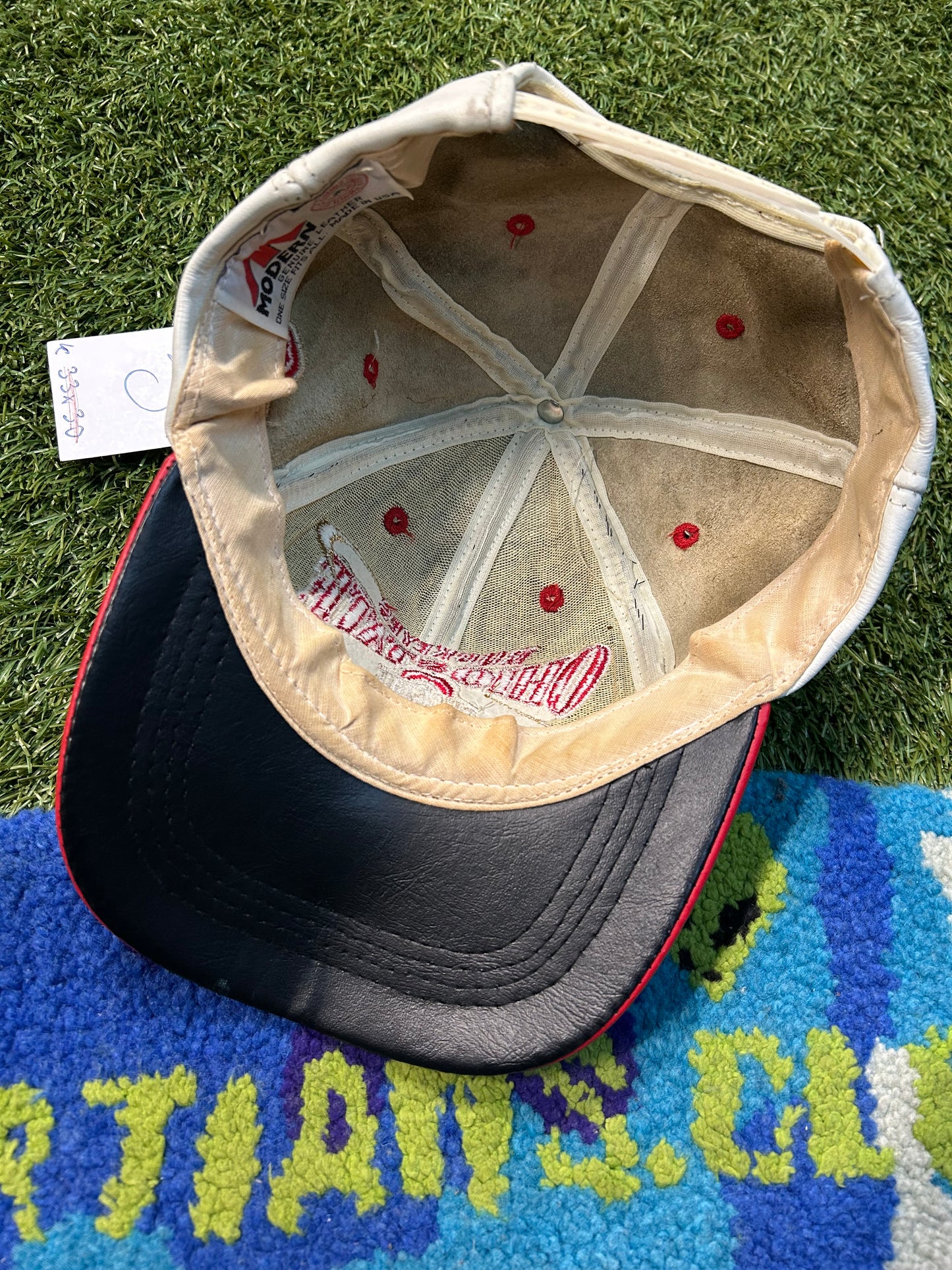 Vintage 90s Ohio State Buckeyes Leather Embroidered SnapBack