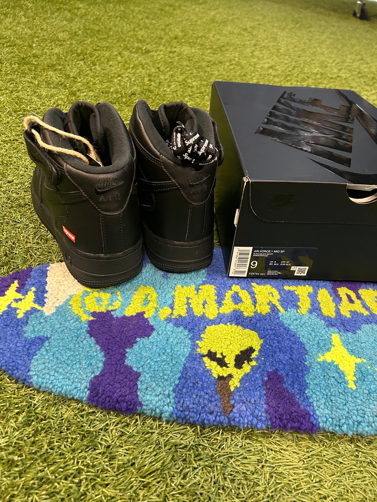 Nike X Supreme Air Force 1 Mid Black