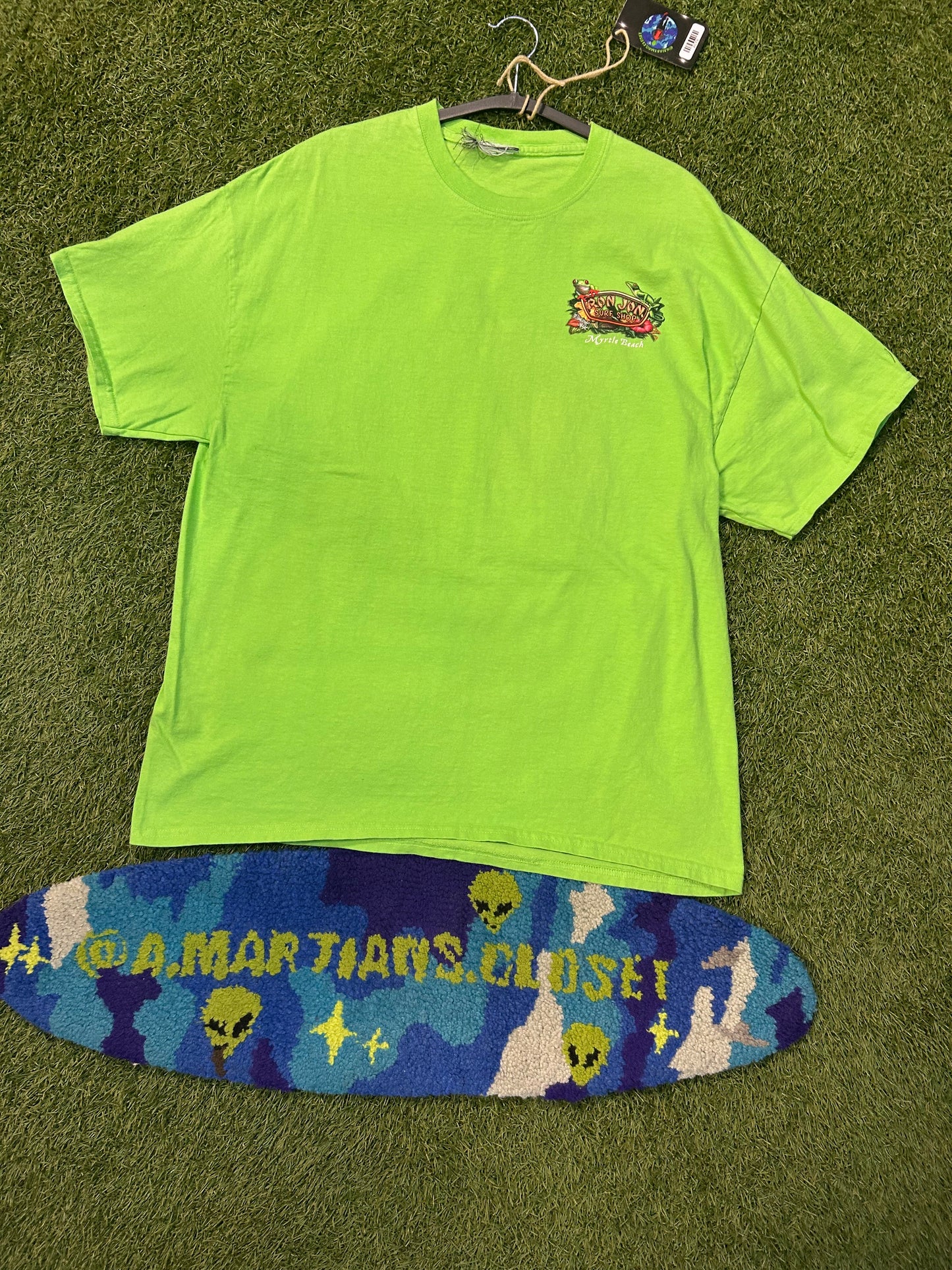 Ron Jon Surf Shop Lime Green Myrtle Beach Bird Tee