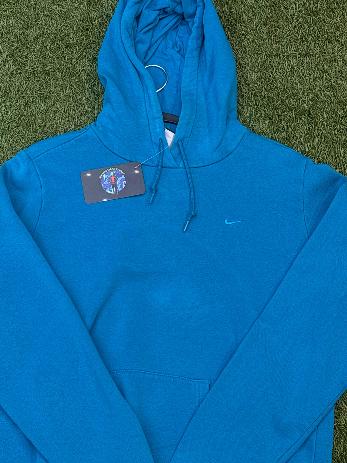 Bright Blue Embroidered Nike Hoodie