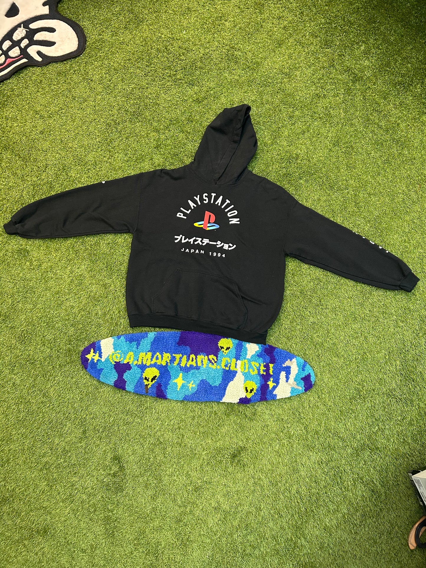 New Age Sony PlayStation Japanese Writing Hoodie