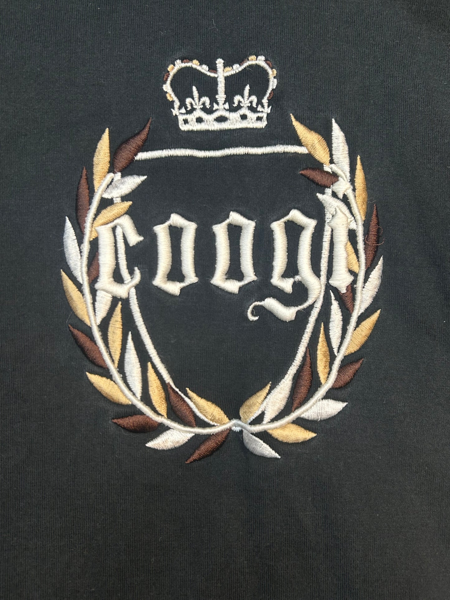 Y2K Coogi Embroidered Brown Logo Tee