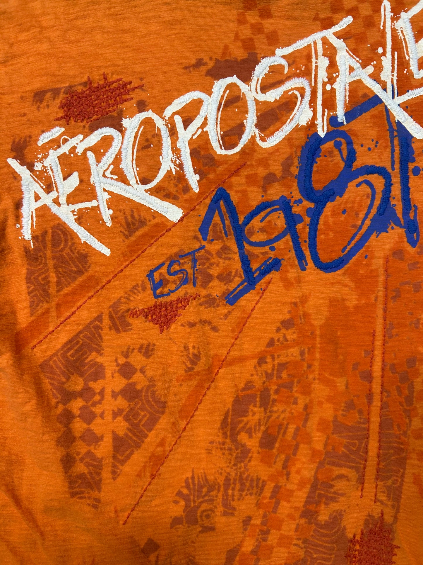 Y2K Aeropostale Orange Graphic Tee