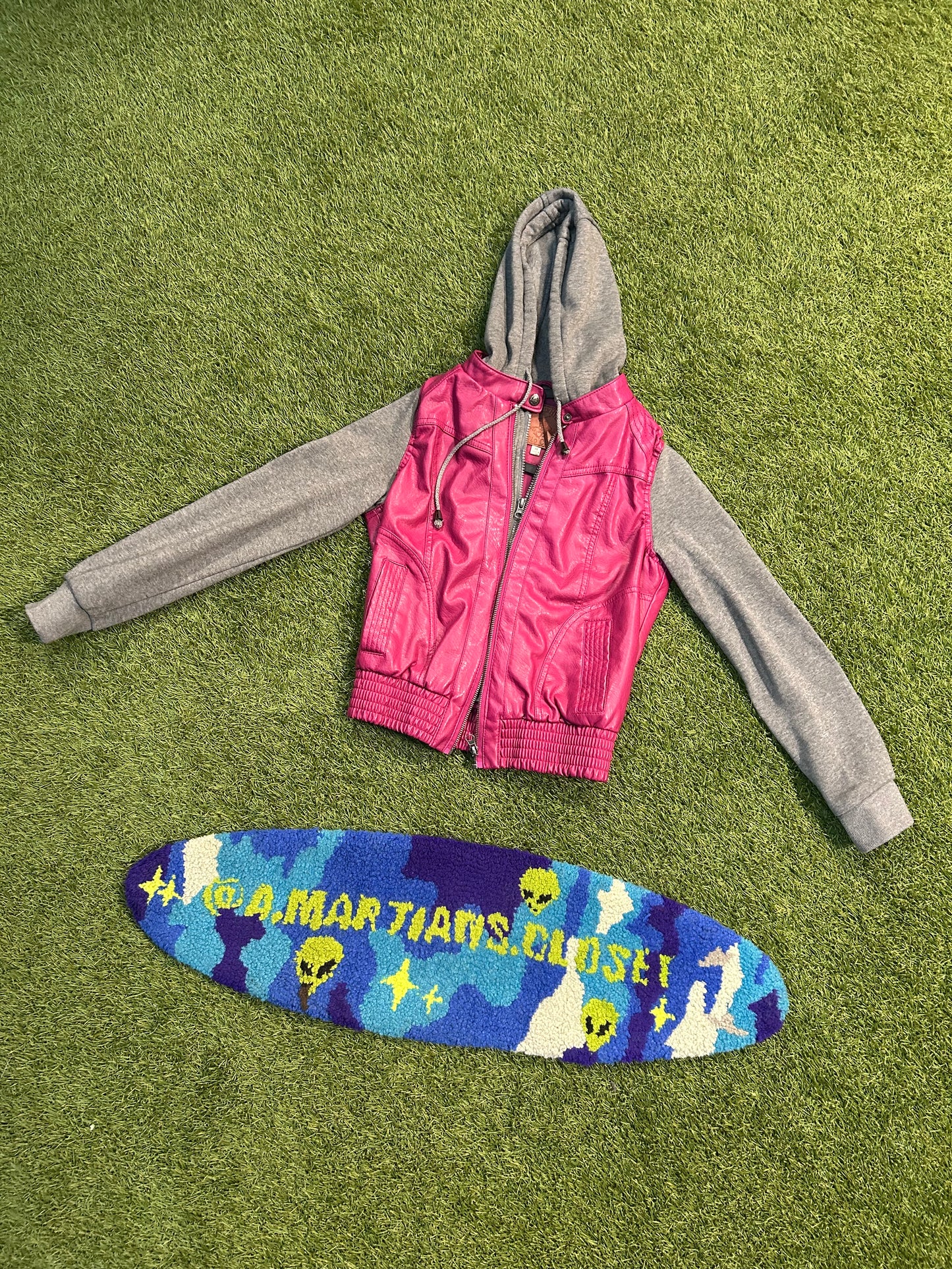 Beverley Hills Polo Club Pink Leather Jacket