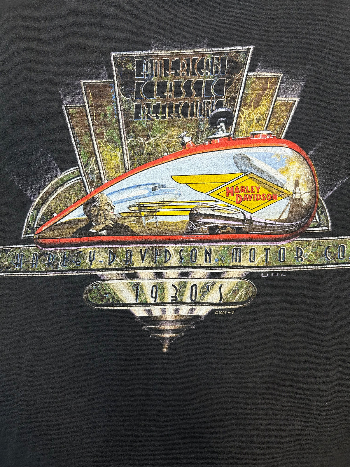 Vintage 1997 Harley Davidson American Classic Reflections CutOff Tee
